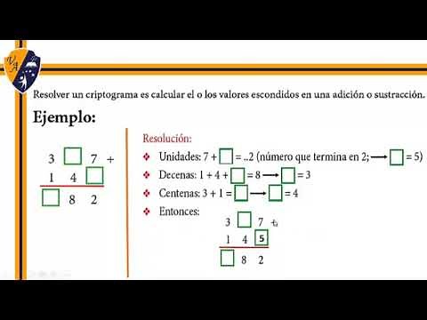 Razonamiento matemático 3° grado - Criptograma numérico de adición y sustracción