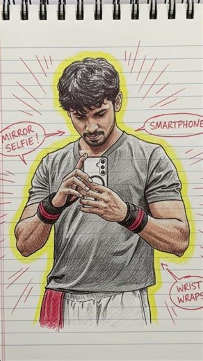 Notebook Sketch to Gym Beast 💪✍️ | Viral AI Art Trend #trending