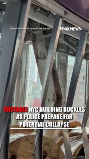 Unstable NYC building BUCKLES, police prepare for potential COLLAPSE #shorts #foxnews #news #us