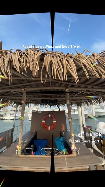 Dressing up the Tiki Boat a little. Tikitourstx.com 361-205-7707 #boat #dontowncopyrightstomusic #ladies #fun #island