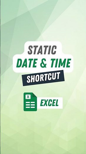Insert Dates and Time Without Formulas in 2 Seconds #excel #shortcut #exceltips