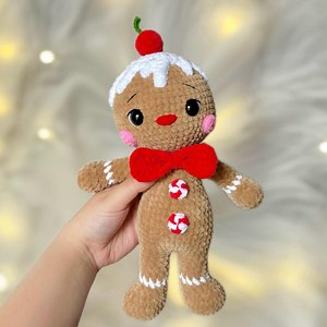 Handmade Crochet Gingerbread Man Plush – Christmas Holiday Amigurumi Toy - Etsy Canada