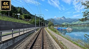 【4K HDR 60帧】前面展望：瑞士中央铁路 | 卢塞恩 → 因特拉肯 | 来源：AKSense - Zurich