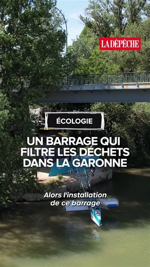 "On va récolter plus de 8 tonnes de déchets par an dans la Garonne". Le barrage Plastic Vortex qui sera inauguré en septembre près de Toulouse a pour ambition de filtrer les déchets plastiques des cours d’eau avant qu’ils n’atteignent les océans. On vous explique. | La Dépêche du Midi