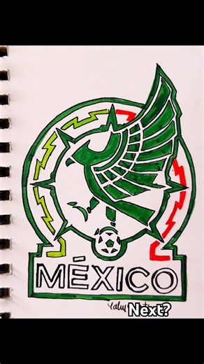 Mexico logo drawing ✍️ #mexico #shortsfeed #drawing #art #drawingtutorial #football #worldcup