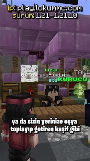 Sizde Hep Aynı Sunuculardan sıkılmadınız mı? #minecraft #minecraftshorts