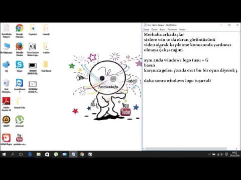 win 10 ekran videosu kaydetme sorunu