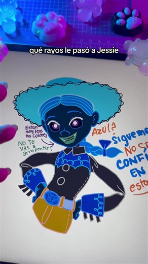 App: ArtWorkout…No se como activar el modo negativo para ver mi dibujo de Jessie #toystory #jessie #disney #artchallenge