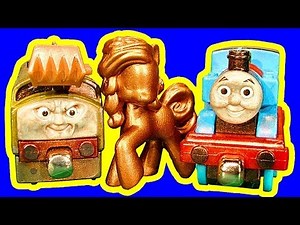 Thomas The Tank Rumbling Gold Mine Diesel 10 & Toby Golden Play Doh Toy Story