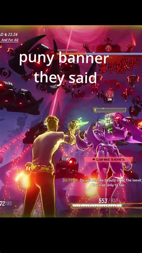 Puny banner solos ultron #funny #marvelrivals #hulk