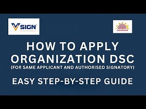 How to apply (Organization) DSC for Same Applicant and Authorized Signatory?