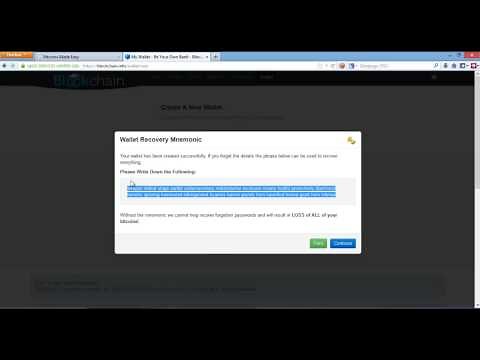 Create a New Bitcoin Wallet using Blockchain.info