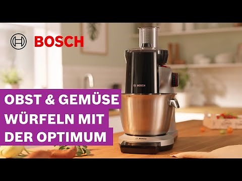 Gemüse & Obst gleichmäßig würfeln: OptiMUM Würfelschneider | Bosch MUM