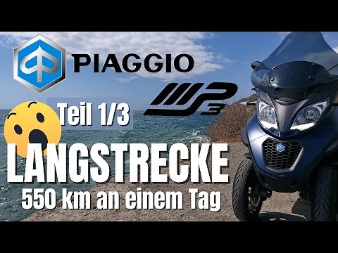 Dreiradroller Piaggio MP3 500 (2021) | Langstreckentest (DEUTSCH), Teil 1 von 3 | VLOG221