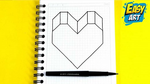 Aprende a Dibujar facil un CORAZON 3D sobre hoja cuadriculada para principiantes aprovecha este curso de dibujo Gratis - disegni - desenhos - 🟢 👉👉 INSTAGRAM https://bit.ly/instaeasyart 🔴 ►►► TIK TOK: http://bit.ly/easyarthd #3ddrawing #drawing #letters #dibujos #tutoriales #cursos #heart #digsenare #Desenhos3D #Disegni3d | Easy Art
