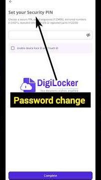 digilocker ka password kaise change kare | security pin kaise change kare #digilocker