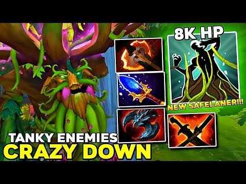 Epic New Safelaner 1vs5 Treant Protector 8k HP Crazy Down Tanky Enemies Ez Game - Dota 2
