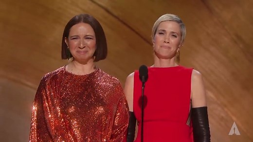 3.9M views · 53K reactions | A look back at Maya Rudolph and Kristen Wiig presenting Barbara Ling and Nancy Haigh with the Oscar for Best Production Design for their work on “Once Upon a Time…in Hollywood“ at the 92nd Oscars. | The Academy | Facebook