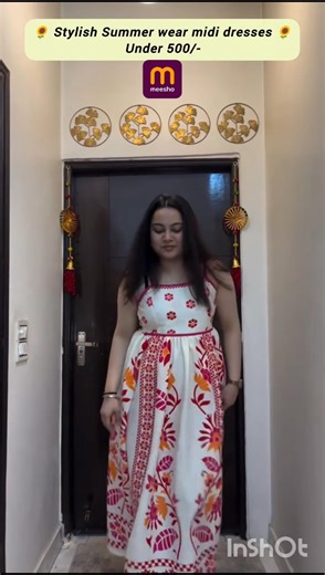 Stylish summer wear midi dresses on meesho under 500/- #meesho #mididresses #summerwear #viralshorts