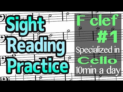 Sight Reading Practice #1 for Cello and other F clef instruments