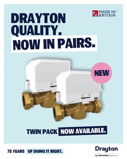 Get double the Drayton quality with our new Motorised Valve Twin Pack.