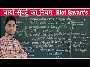 Physics 12: Biot - Savart Law in Hindi # बायो-सेवर्ट का नियम # Derivation of Biot-Savart Law