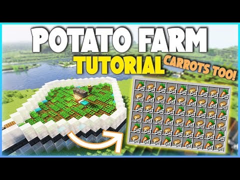 Minecraft EASY Potato & Carrot Farm Tutorial! 1.20+ (750+ Items P/H)