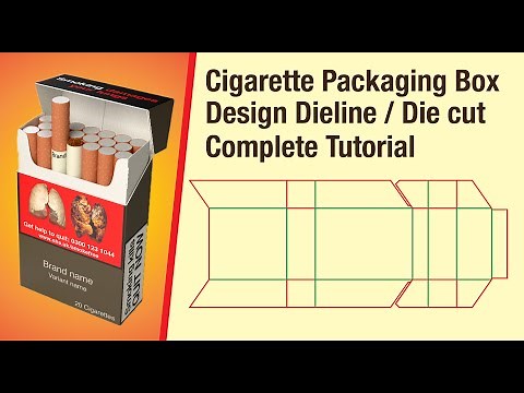 Cigarette box | Cigarette packaging | box design | Die cut Complete Tutorial Adobe Illustrator
