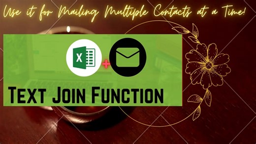 How-to use Excel "TEXTJOIN" Function to Send same Email✉️ to Multiple Contacts at a Time!
