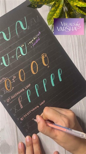 Master These 2 Strokes for Better Brush Lettering ✨ | Day 4 #brushscript #visualsbyvarsha