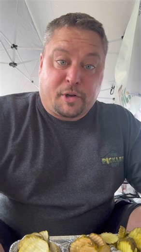 Having a pickle flight from Bad Ass Pickles at the Quad State Pickle Fest 2024 (Main Event) #picklereview #brinetime #picklefestival | The Pickled Guy