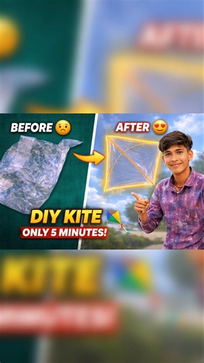 How to Make Kite 🪁 Easy at Home #shorts