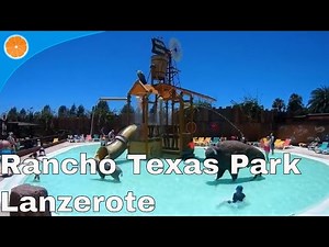 Water park fun in Aquapark Rancho Texas Park Lanzarote | Water slides | animal park | Blue Orange