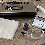 NutriChef Vacuum Sealer For Food - Automatic Air Sealing Machine for Dry & Moist Foods, LED Touch Controls, Includes Vacuum Bags, Hose & Wine Stopper, High Suction Power