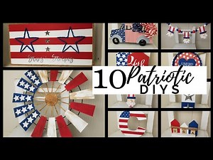 10 Patriotic DIY Projects|| 4th of July decor|| Tier tray decor