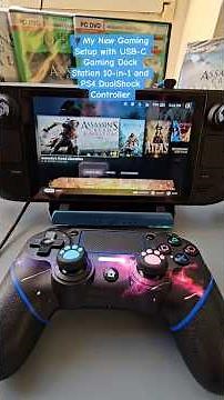 MY NEW GAMING SET UP w/ USB-C Gaming Dock Station and PS4 DualShock Controller #steamdeck #ps4