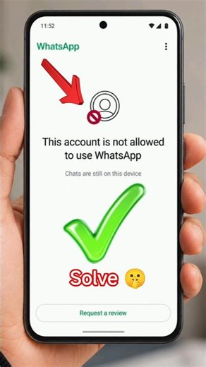 This account is not allowed to use WhatsApp | whatsapp band problem
