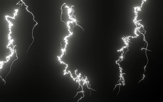 blender几何节点制作的两种闪电节点效果
