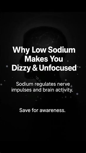 Why Low Sodium Makes You Feel Dizzy, Weak & Unfocused Fast #lowsodium #brainfog #electrolytebalance