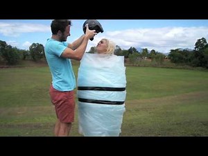 Rolling Jess Down A Hill In Bubble Wrap
