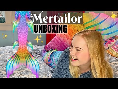 Mermaid Tail Unboxing and Try On! Mertailor Rainbow Dream Whimsy Tail