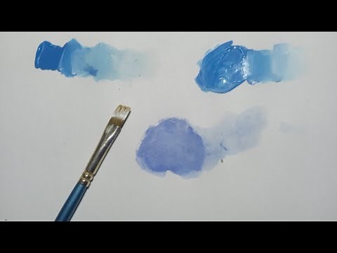 How to lighten the blue color in paint.
