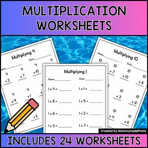 Multiplication Practice Numbers 1-12 | Multiplication Chart | Math Review