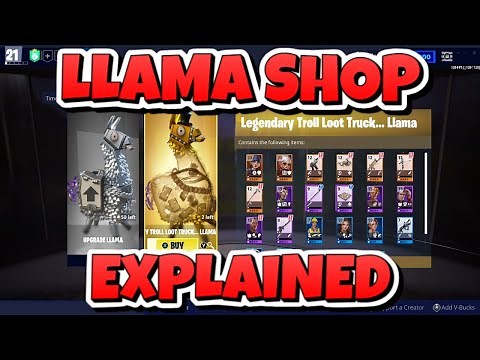 Understanding the Llama Shop in fortnite STW