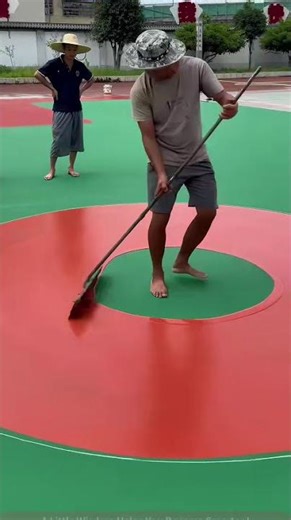 Basketball Court Floor Construction Process! Sweep, Compact, Edge, Details Make All the Difference!