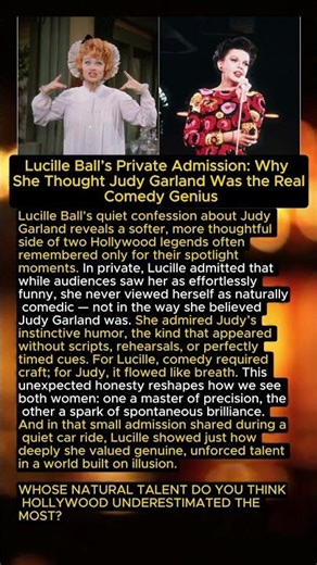 Lucille’s Hidden Truth About Judy — #hollywoodicons #classicstars #shorts #viral #celebritynews