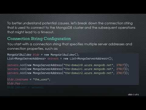 Resolving MongoDB Timeout Errors When Writing to a Replica Set