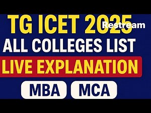 TG ICET 2025 | All Colleges List Explained in Detail | MBA & MCA Admissions Guidance