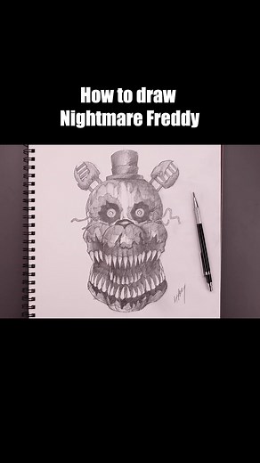 How To Draw Nightmare Freddy | Five Nights At Freddy's #Freddy #FNAF #draw #Drawing #Art #Foot #FreddyFazbear #Feet #fyp #Videogames #foryou #sketch #artistsoftiktok #freddyfnaf #viral #nightmare