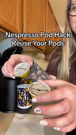 Nespresso pods get expensive fast so this reusable pod hack is genius. You can refill your Vertuo pods with your own coffee and it still brews like normal. #nespressohack #coffeehack #nespresso #coffeetips #tiktokshopcreatorpicks